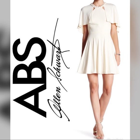 ABS Allen Schwartz Dresses & Skirts - ABS by Allen Schwartz Studded Neck Cape Dress M